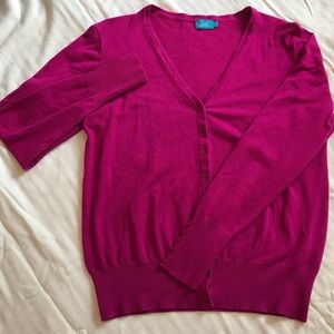 Ciela Fushia V-neck Cardigan